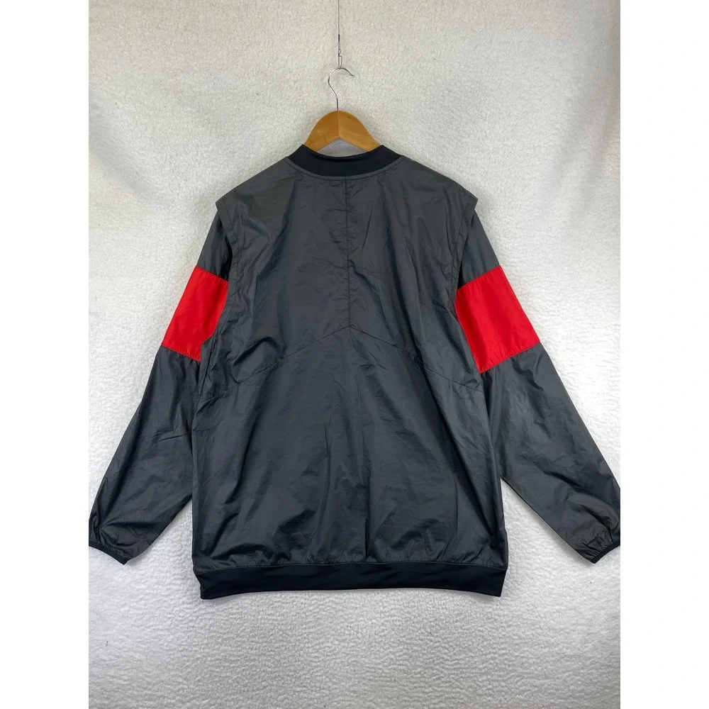 Nike Men's Size XL Black Red St. John's SJ 1/4 Zip Windbreaker Pullover Jacket